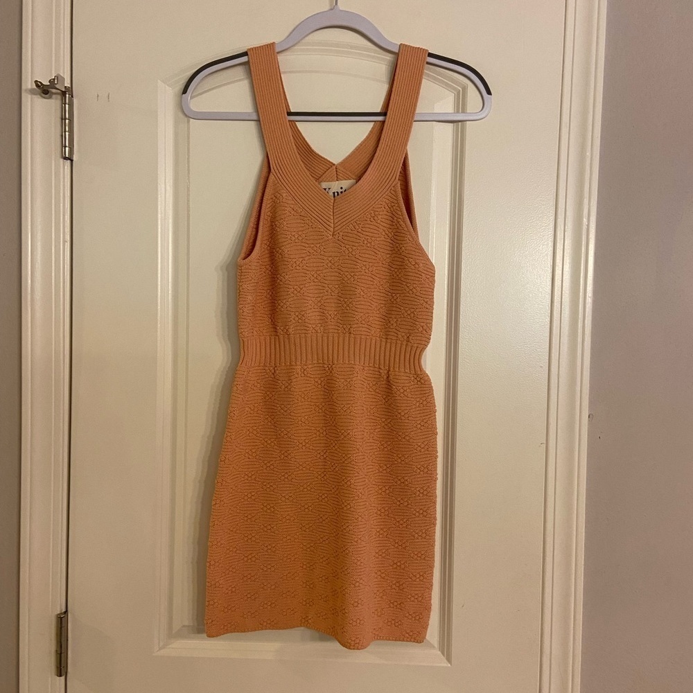 FOR Love & Lemons Tank Dress Knitz Orange Knit Body Dress Size M